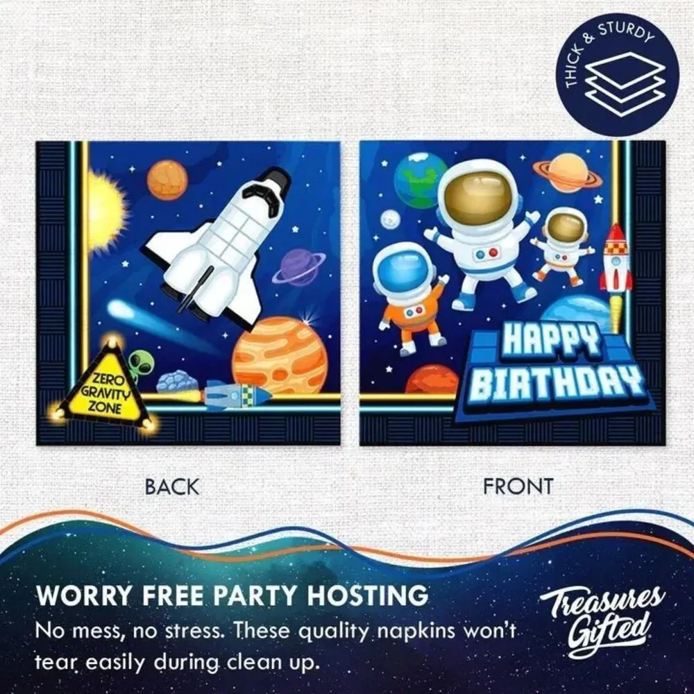 Outer Space Ship Galaxy Astronaut Birthday Party Decorations Tableware‎ Supplies